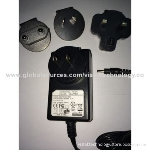 Interchangeable 5V 3A AC/DC adapters used in different country, high efficiency, 1.5m cable